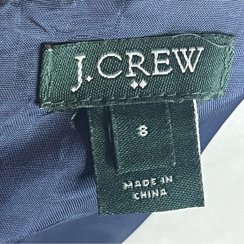 J. Crew Spaghetti Strap Striped Dress‎ Navy & White Size 8 - Picture 3 of 8